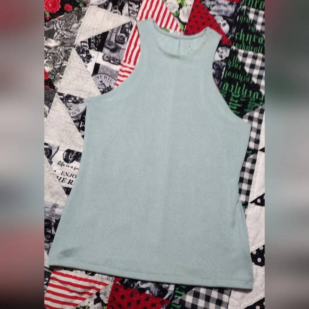 Sage Green Ribbed Tank - Picture 5 of 10